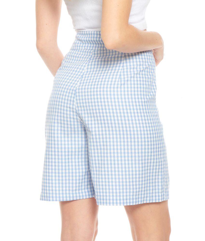 Short Escoces Bolsillo Delantero Y Pinzas Pretina Con Gancho-6