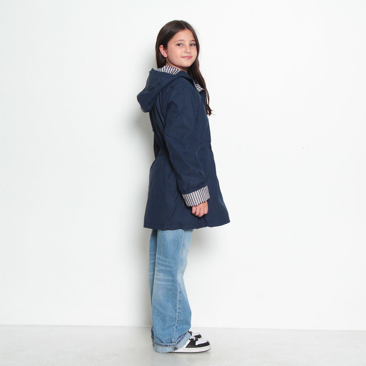 Chaqueta Impermeable Manga Larga Con Capucha NiÑa-7