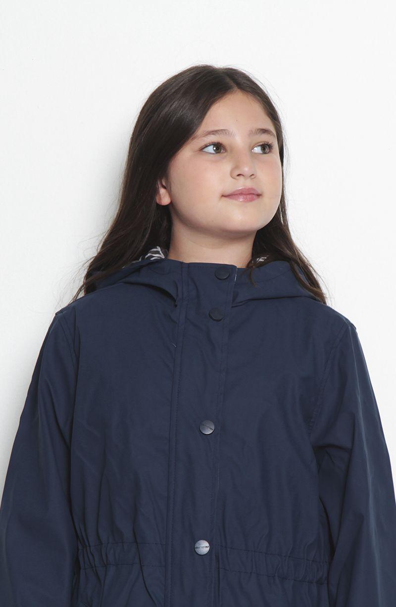 Chaqueta Impermeable Manga Larga Con Capucha NiÑa-3