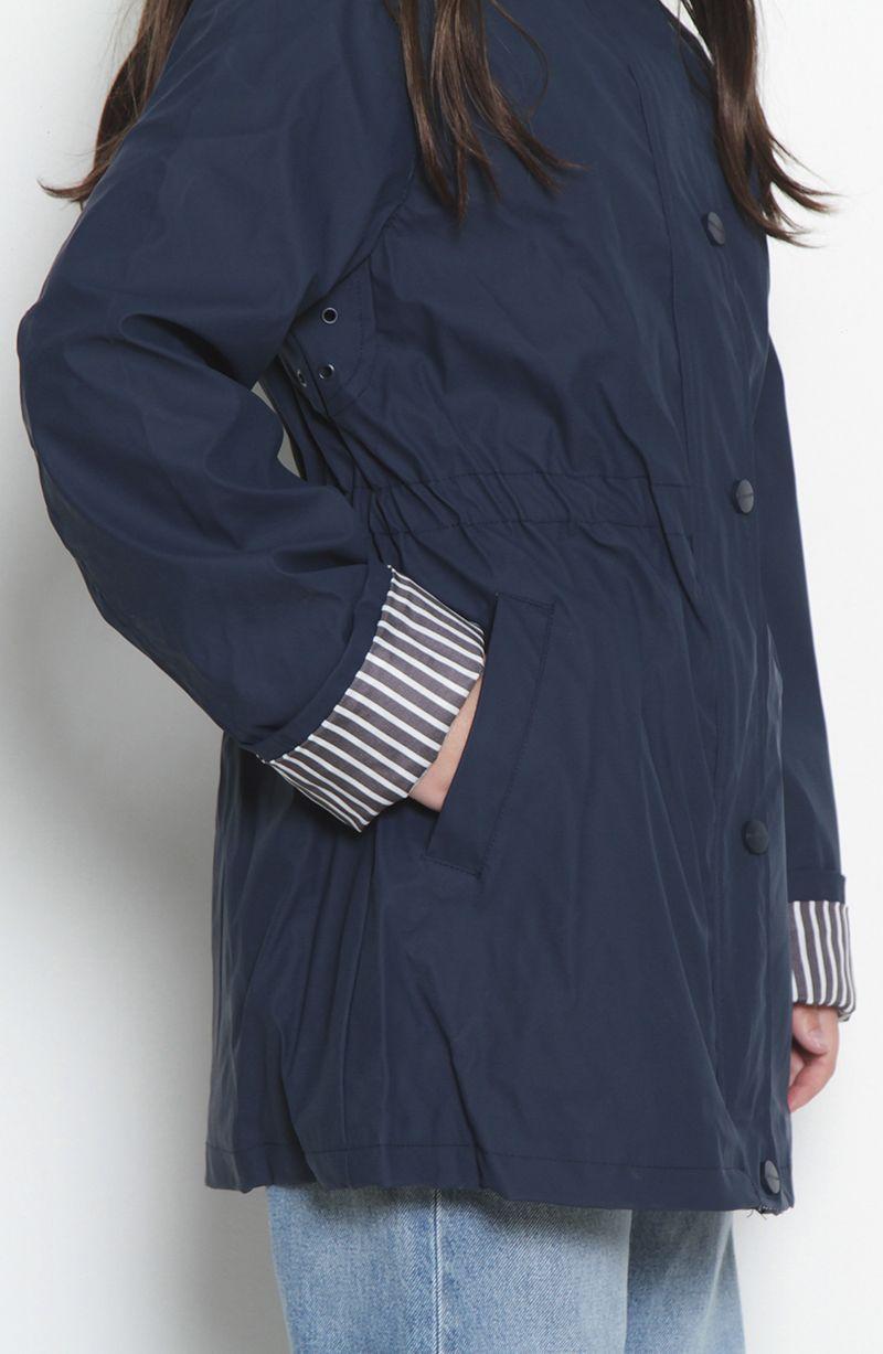 Chaqueta Impermeable Manga Larga Con Capucha NiÑa-4