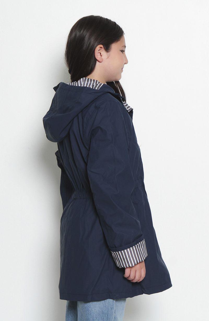 Chaqueta Impermeable Manga Larga Con Capucha NiÑa-5
