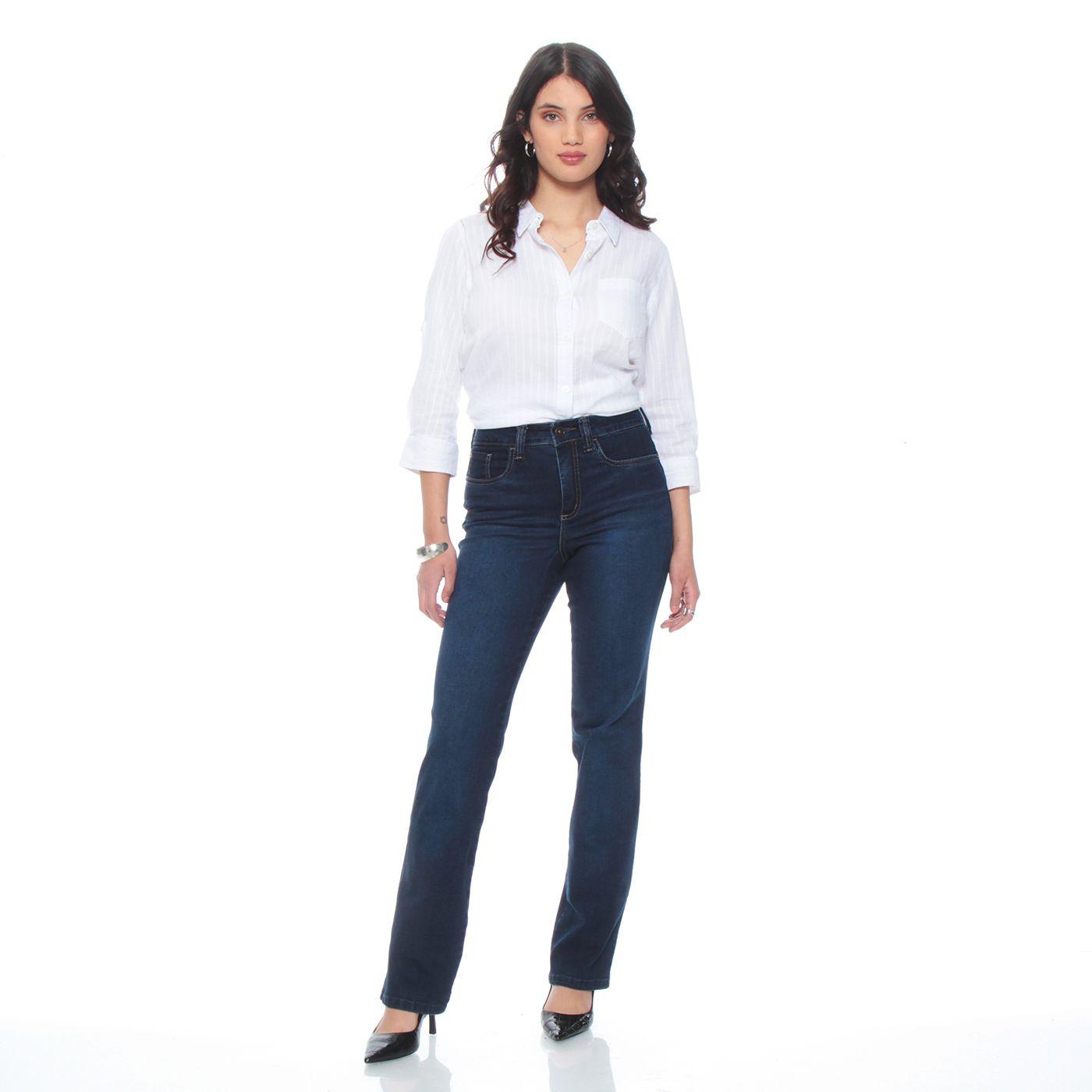 Jeans Recto Tiro Alto Push In Push Up Pretina 1 Boton-3