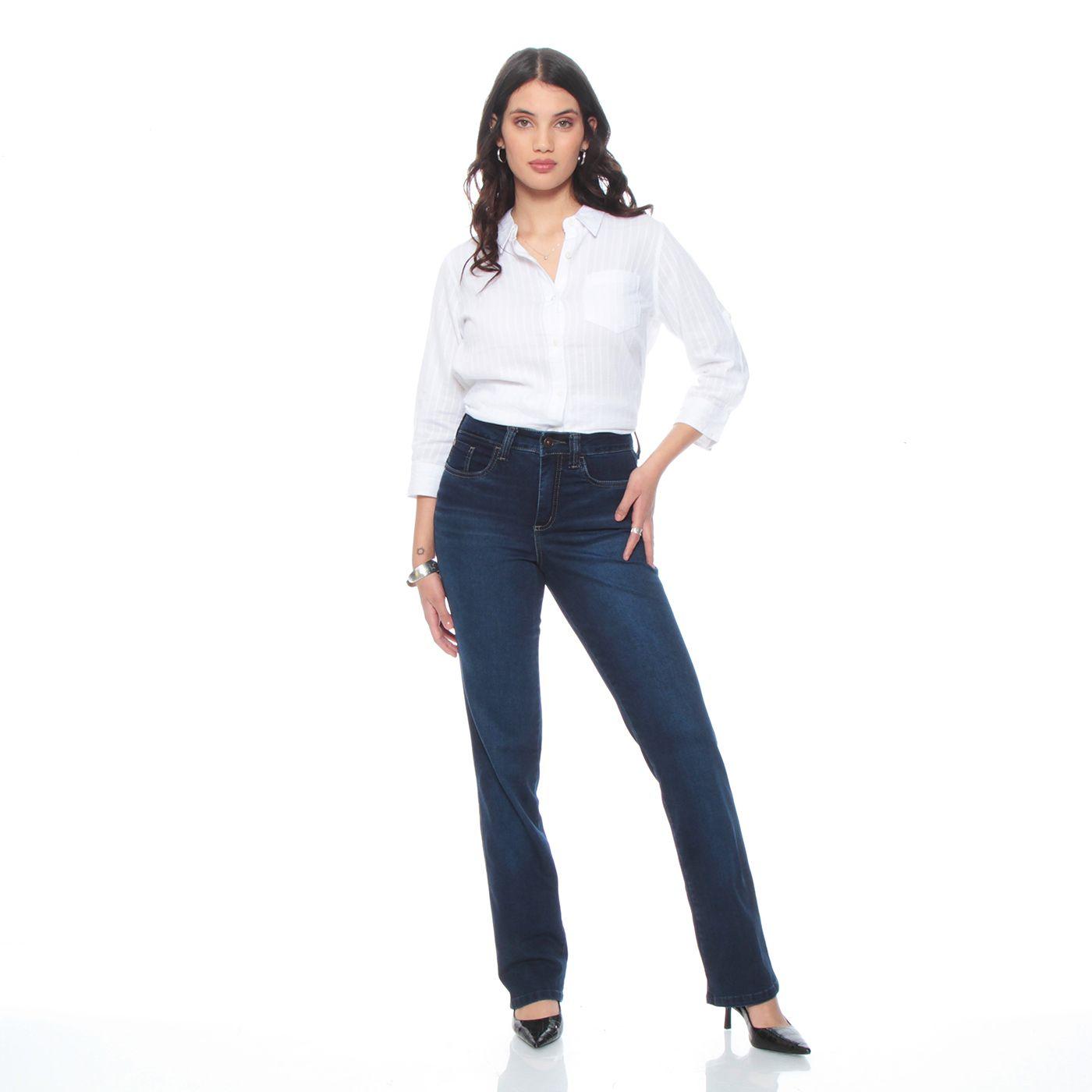 Jeans Recto Tiro Alto Push In Push Up Pretina 1 Boton-4