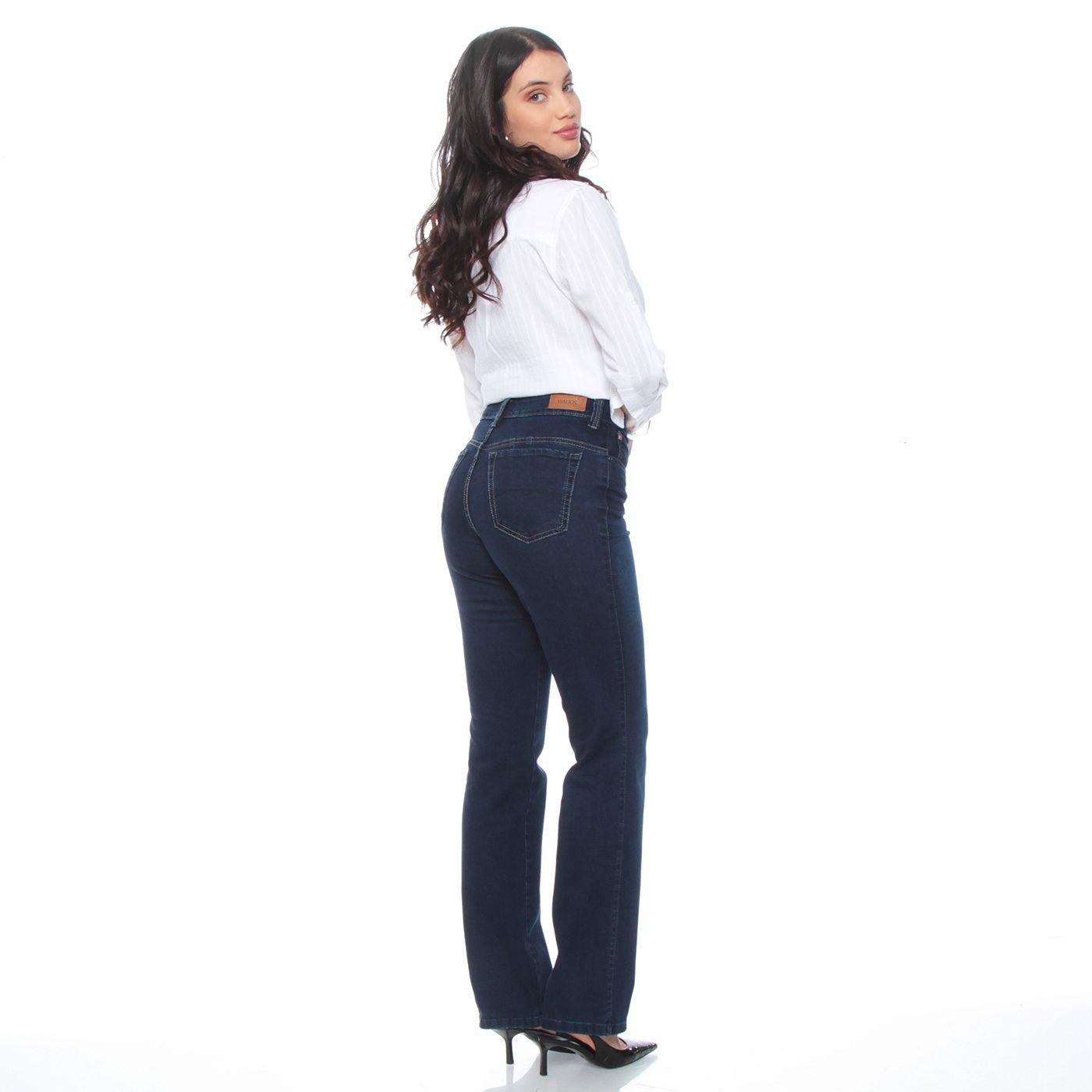 Jeans Recto Tiro Alto Push In Push Up Pretina 1 Boton-6
