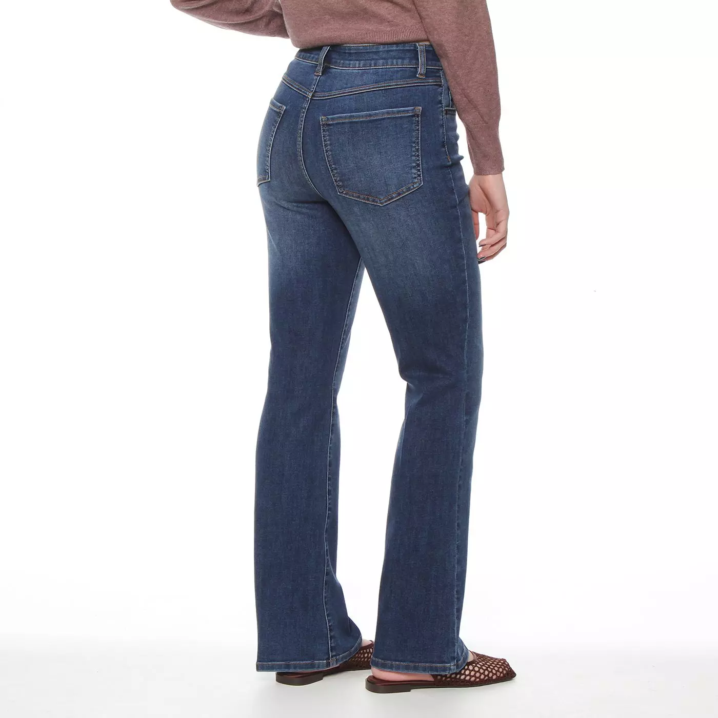 Jeans Recto Tiro  Alto Pretina Basica 1  Boton-1