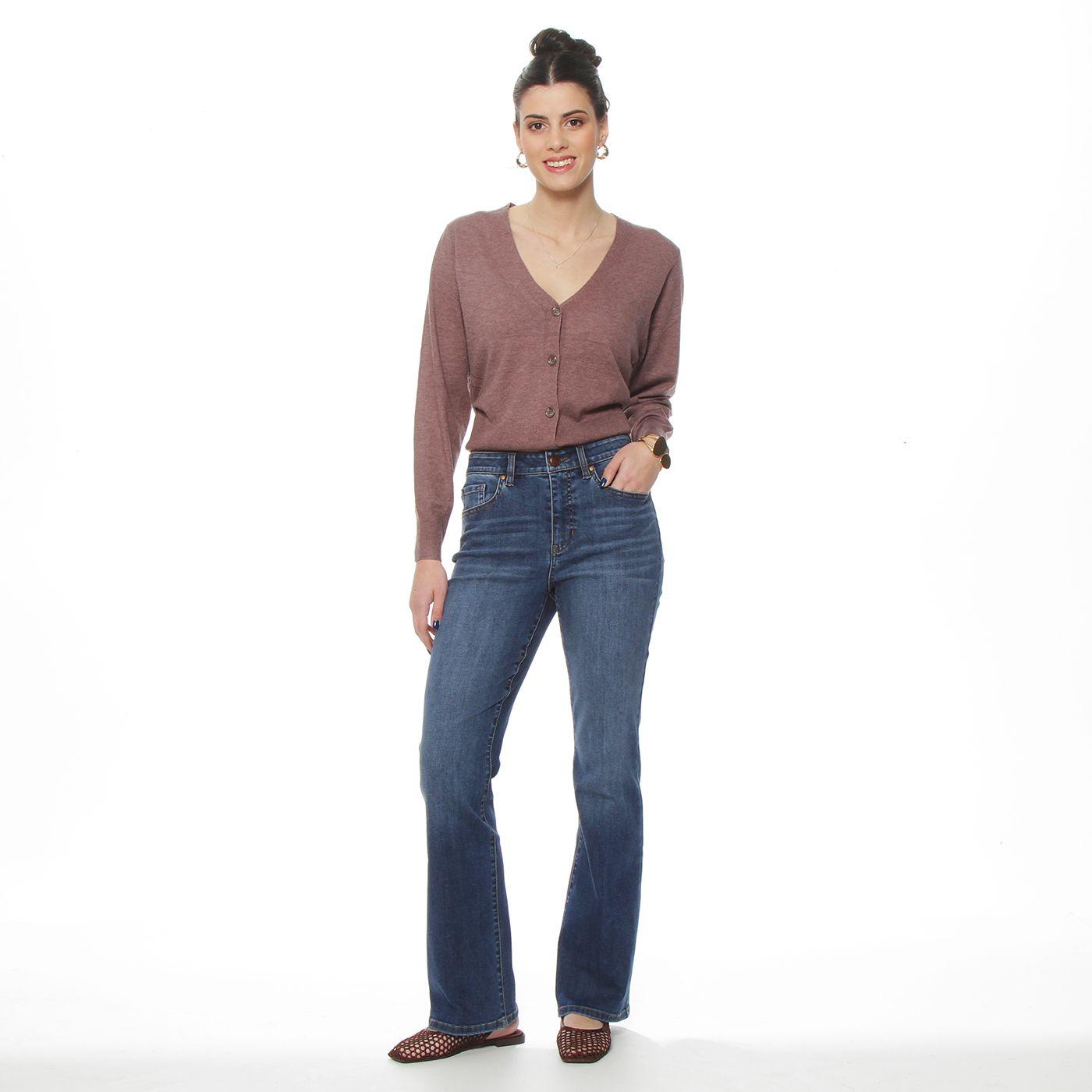 Jeans Recto Tiro  Alto Pretina Basica 1  Boton-3