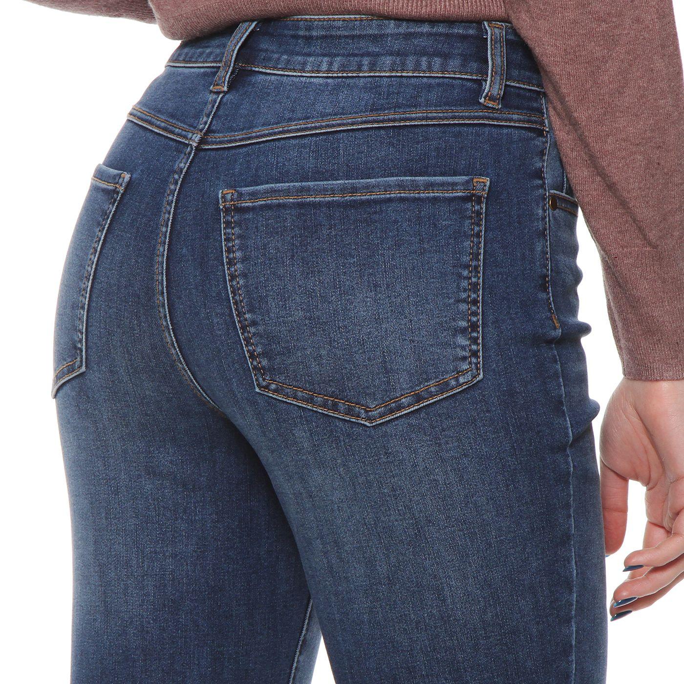 Jeans Recto Tiro  Alto Pretina Basica 1  Boton-5
