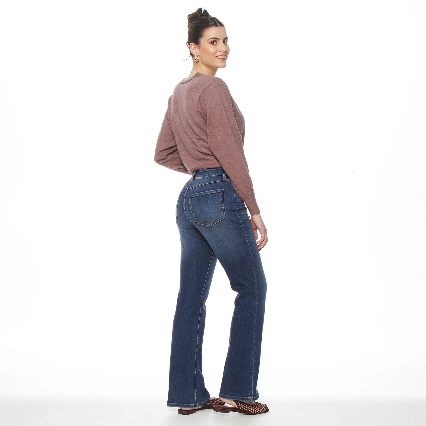 Jeans Recto Tiro  Alto Pretina Basica 1  Boton-6