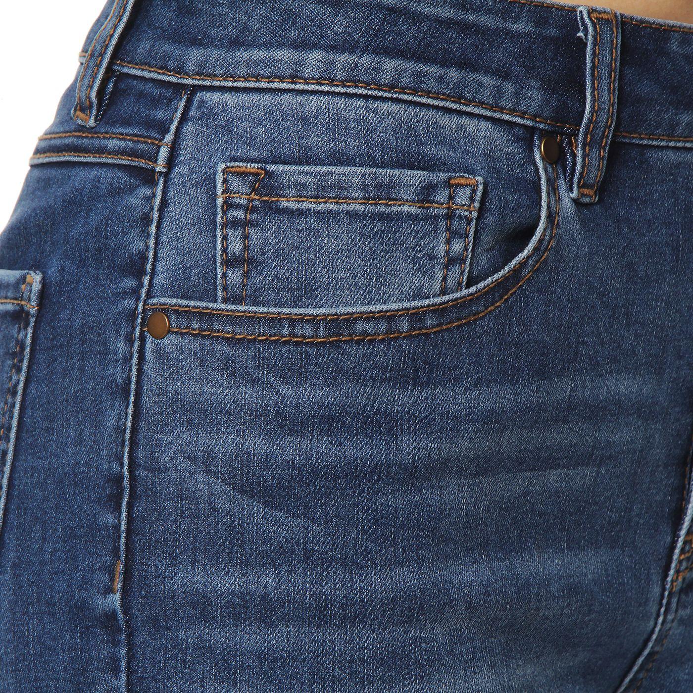 Jeans Recto Tiro  Alto Pretina Basica 1  Boton-8