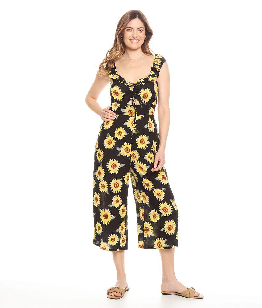 Enterito Sin Manga Tirante Ajustable Con Detalle Escote Pabilo-0