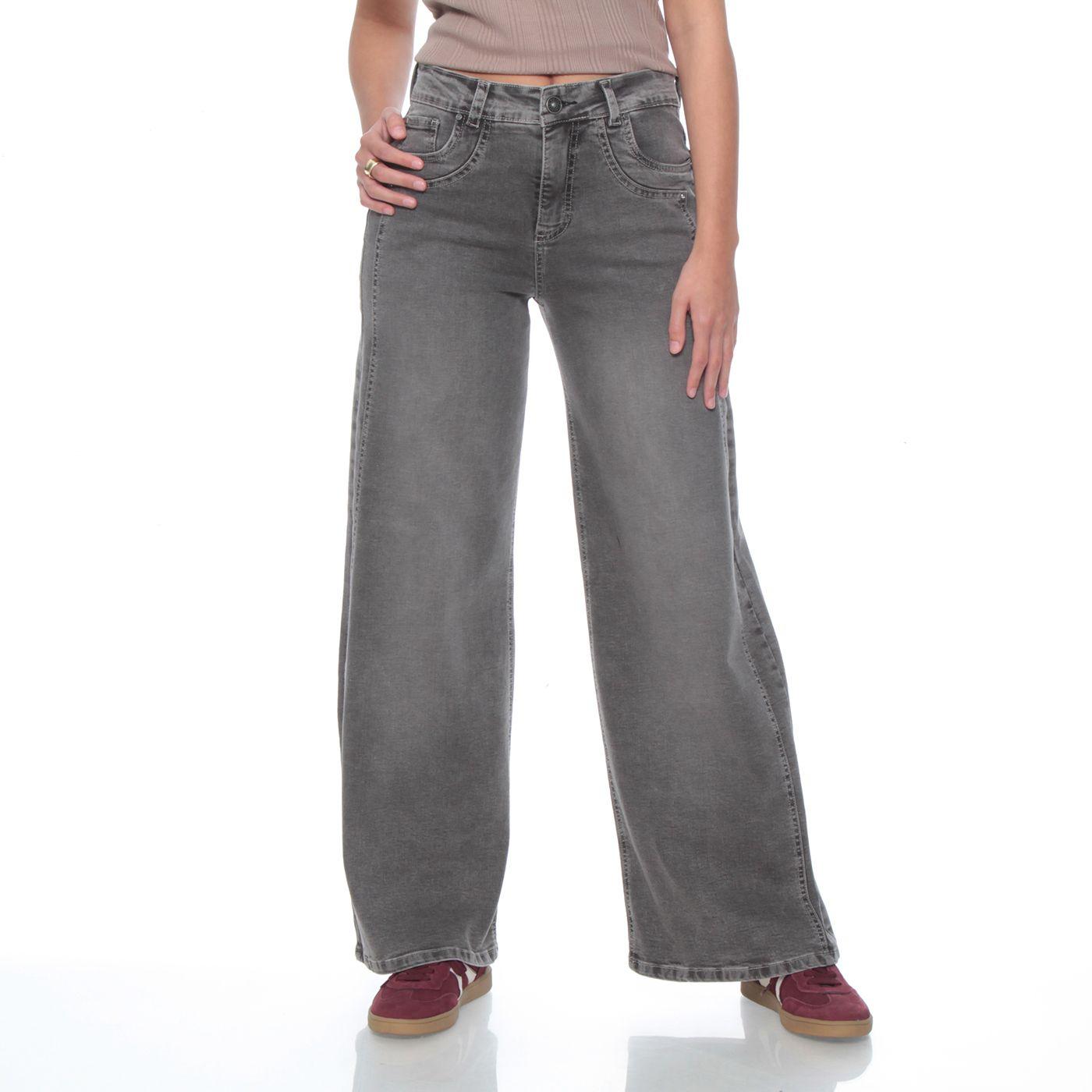 Jeans Wide Leg Tiro Alto Costadillo Pretina Basica 1 Boton-0