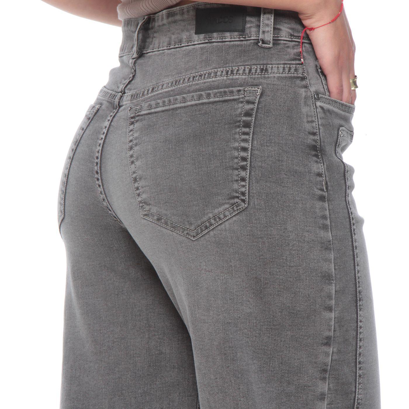 Jeans Wide Leg Tiro Alto Costadillo Pretina Basica 1 Boton-5