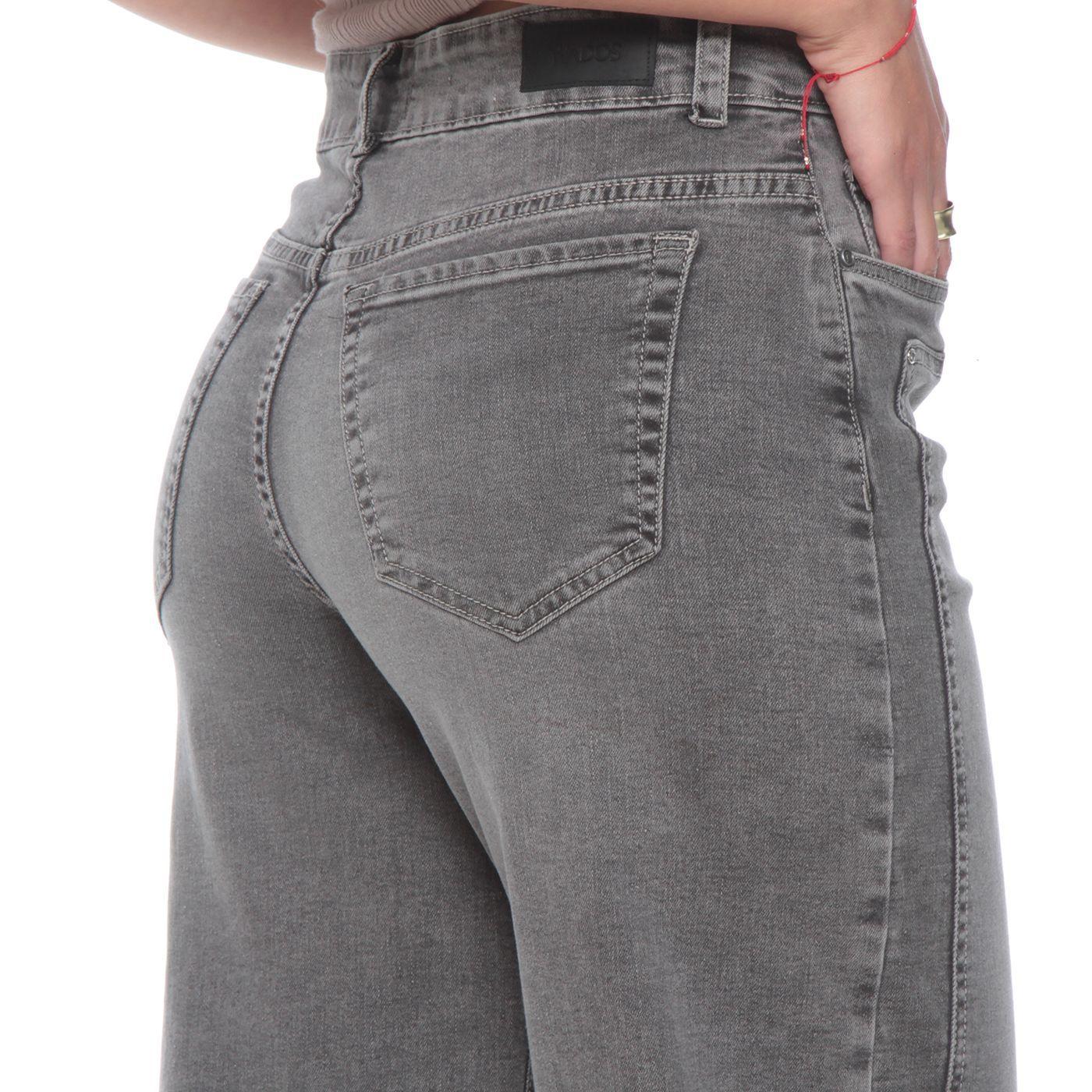 Jeans Wide Leg Tiro Alto Costadillo Pretina Basica 1 Boton-5