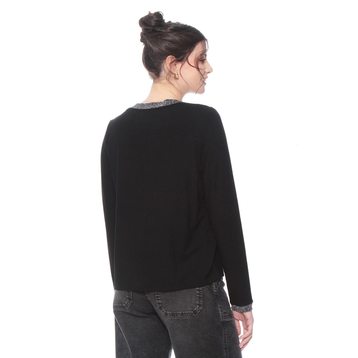 Polera Manga Larga Con Lurex En Escote-5
