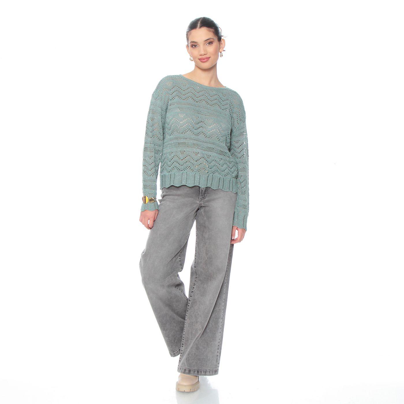 Sweater Manga Larga Con Lurex  Escote Redondo-3