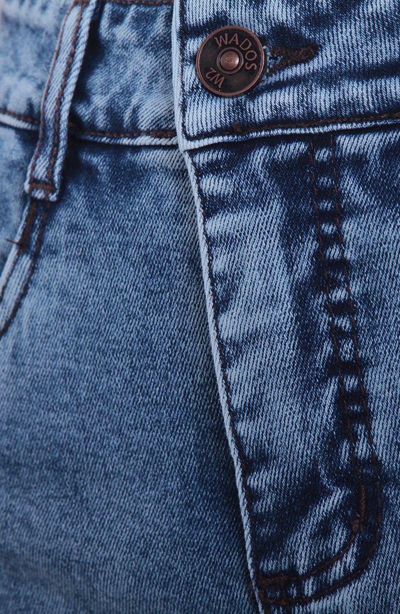 Jeans  Wide Tiro Alto  Pretina Un Boton Pierna Con Corte Costado-3