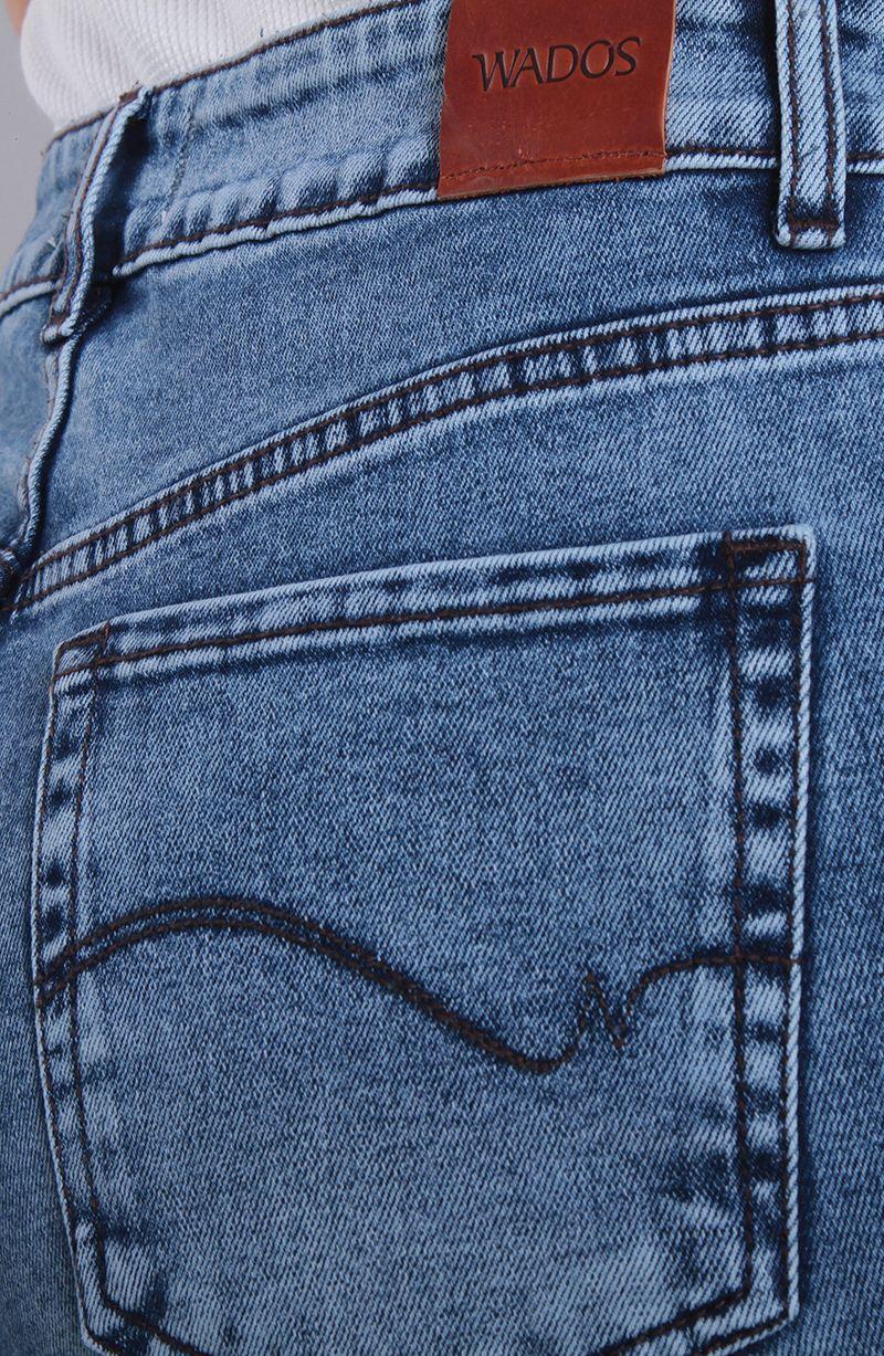 Jeans  Wide Tiro Alto  Pretina Un Boton Pierna Con Corte Costado-6