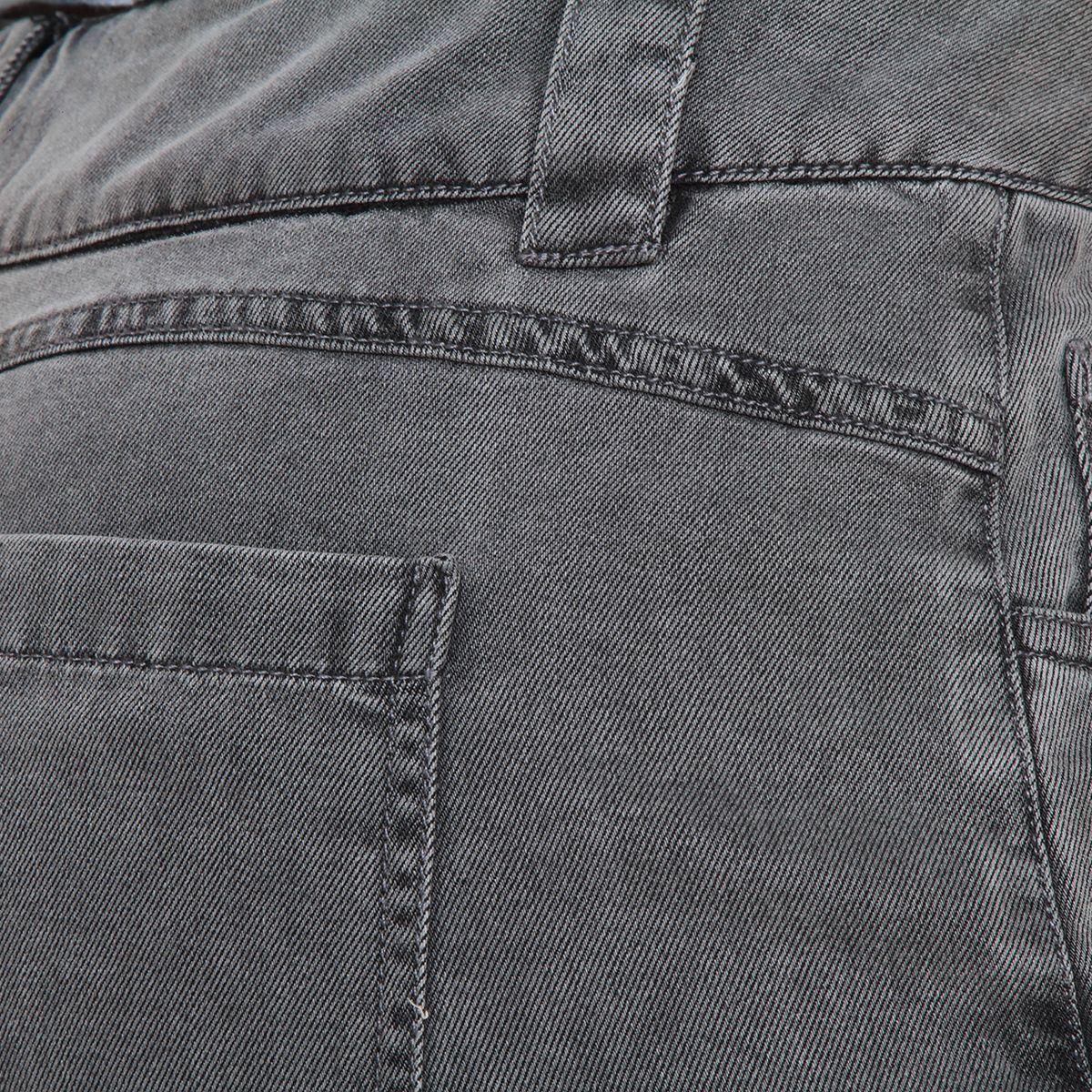 Pantalon Tiro Alto Denim Con Bolsillos-4