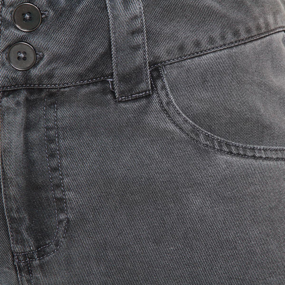 Pantalon Tiro Alto Denim Con Bolsillos-6