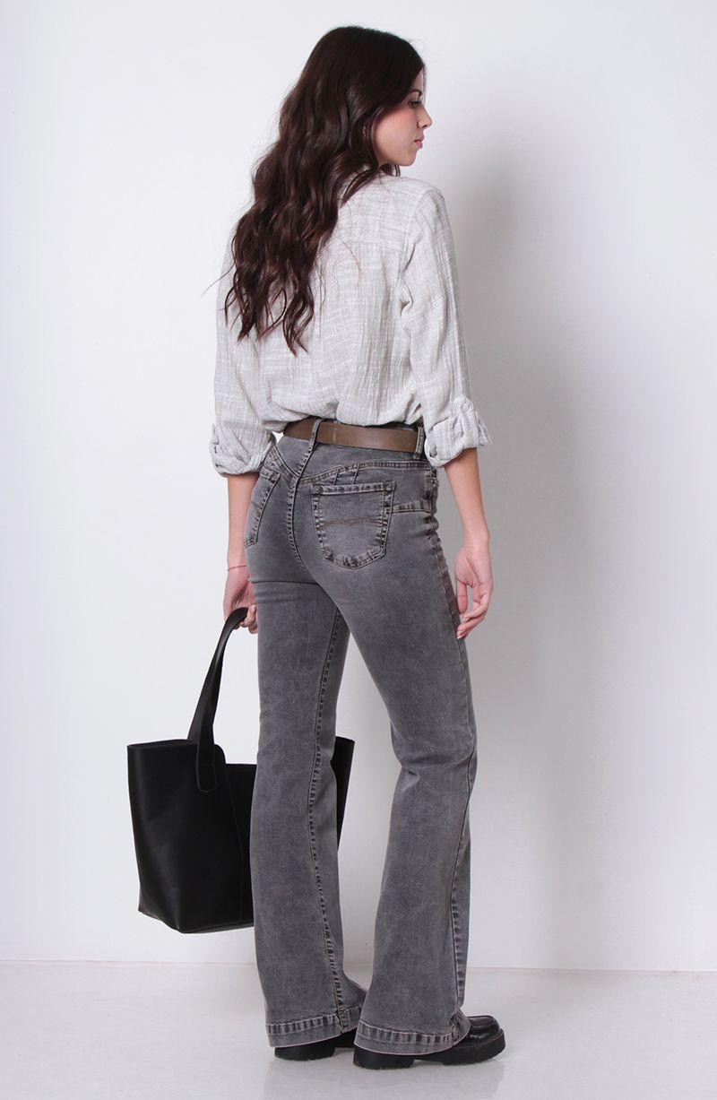 Blusa Manga Larga   Abotonada En Delantero Con Bolsillo-7
