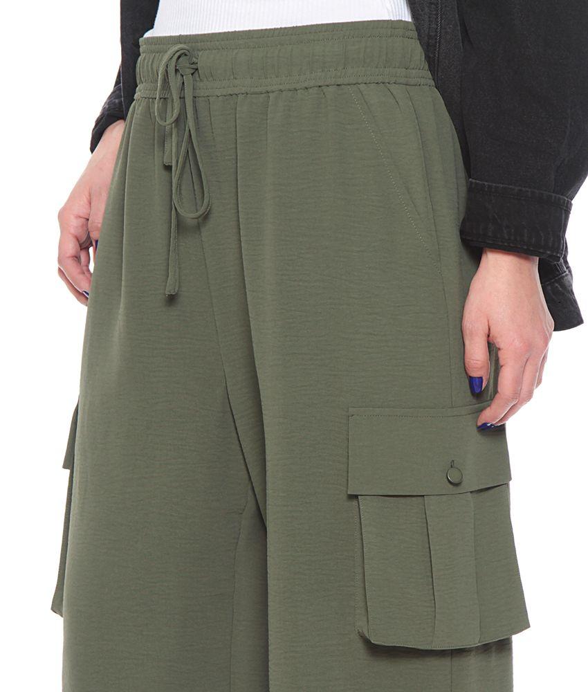 Pantalon Cargo Solido Pretina Elasticada-4