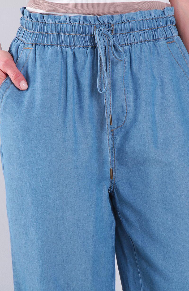 Pantalon Lyocell Wide Leg Tiro Alto Pretina Media Elasticada-6