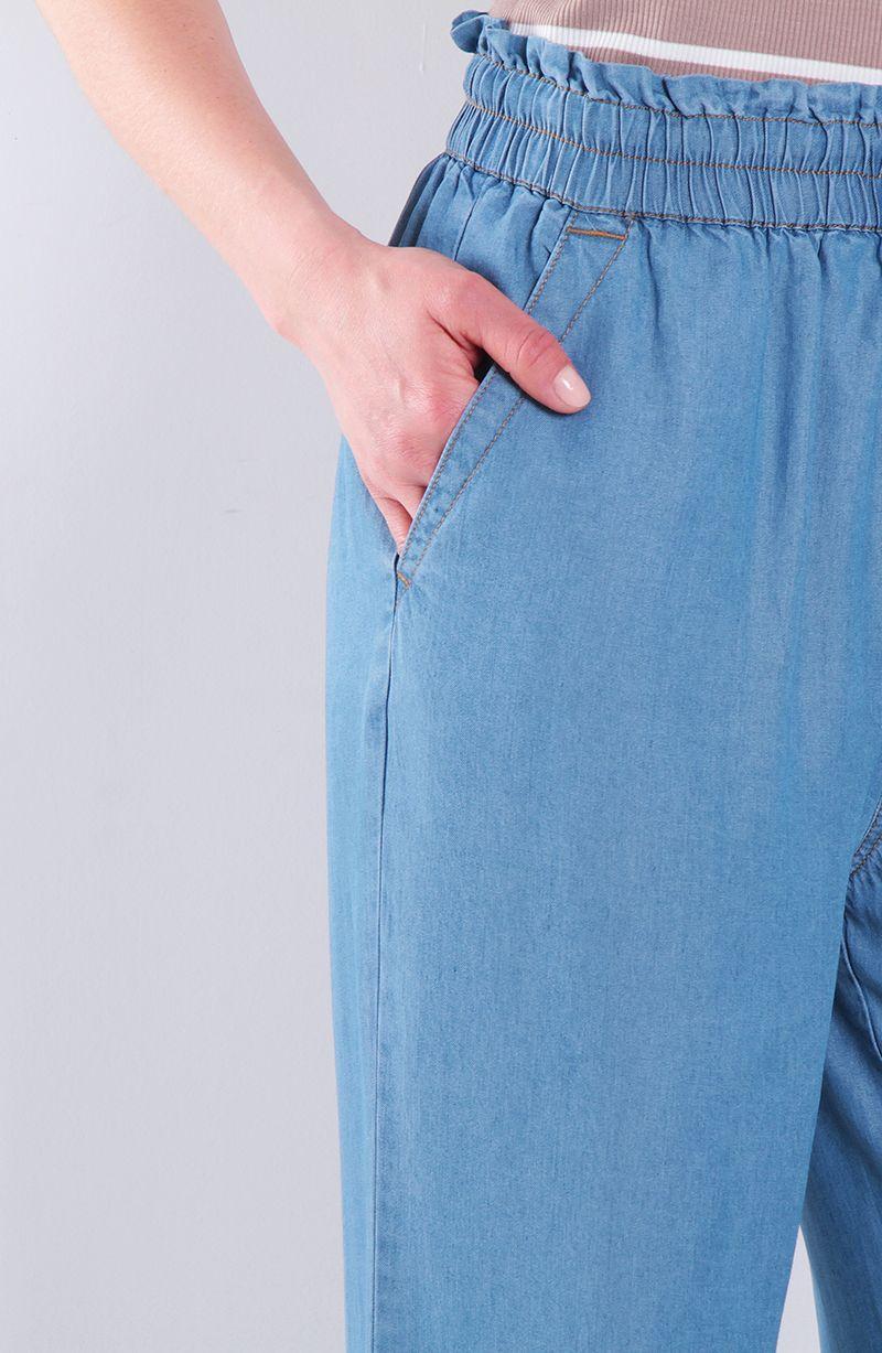 Pantalon Lyocell Wide Leg Tiro Alto Pretina Media Elasticada-7
