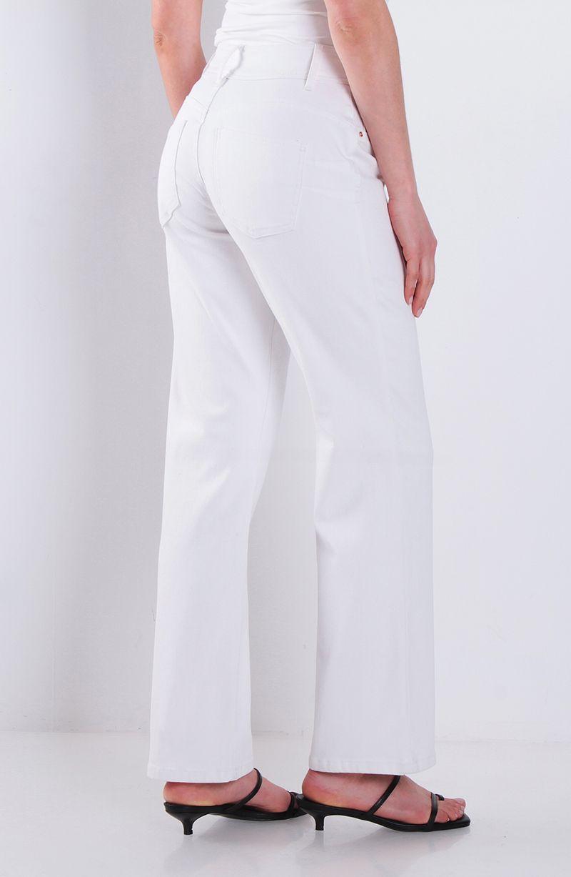 Jeans Recto Tiro Alto Pretina Media 2 Botones-3