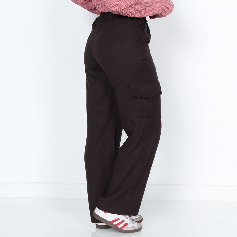 Pantalon Cargo Tiro Alto Pretina Basica Elasticada-1
