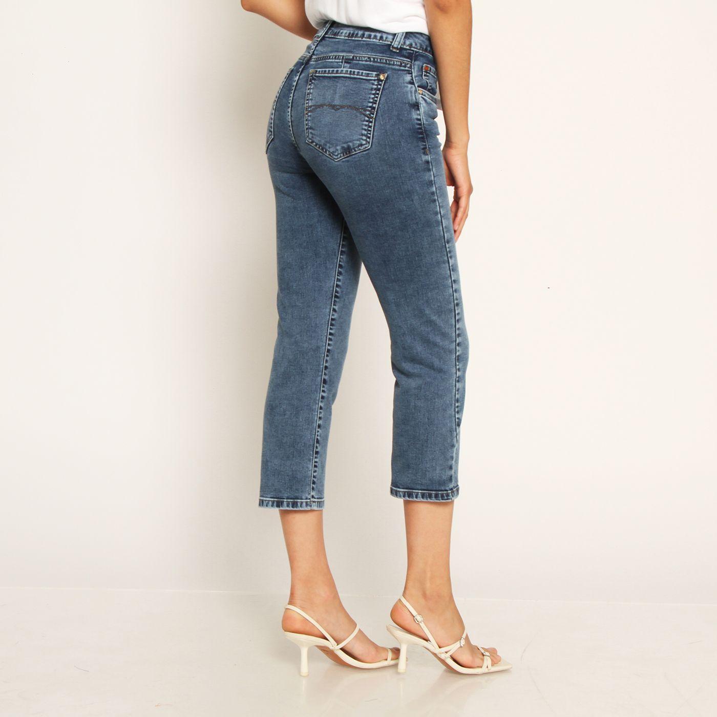 Jeans Capri Tiro Alto  Pretina Basica 1   Boton-6