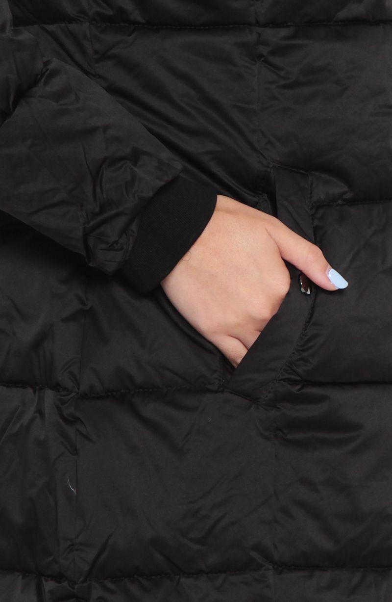 Parka Manga Larga Con Capucha Y Cierre  En Delantero-2