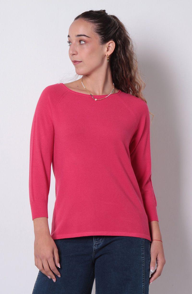 Sweater Manga 3/4 Escote Bote-0