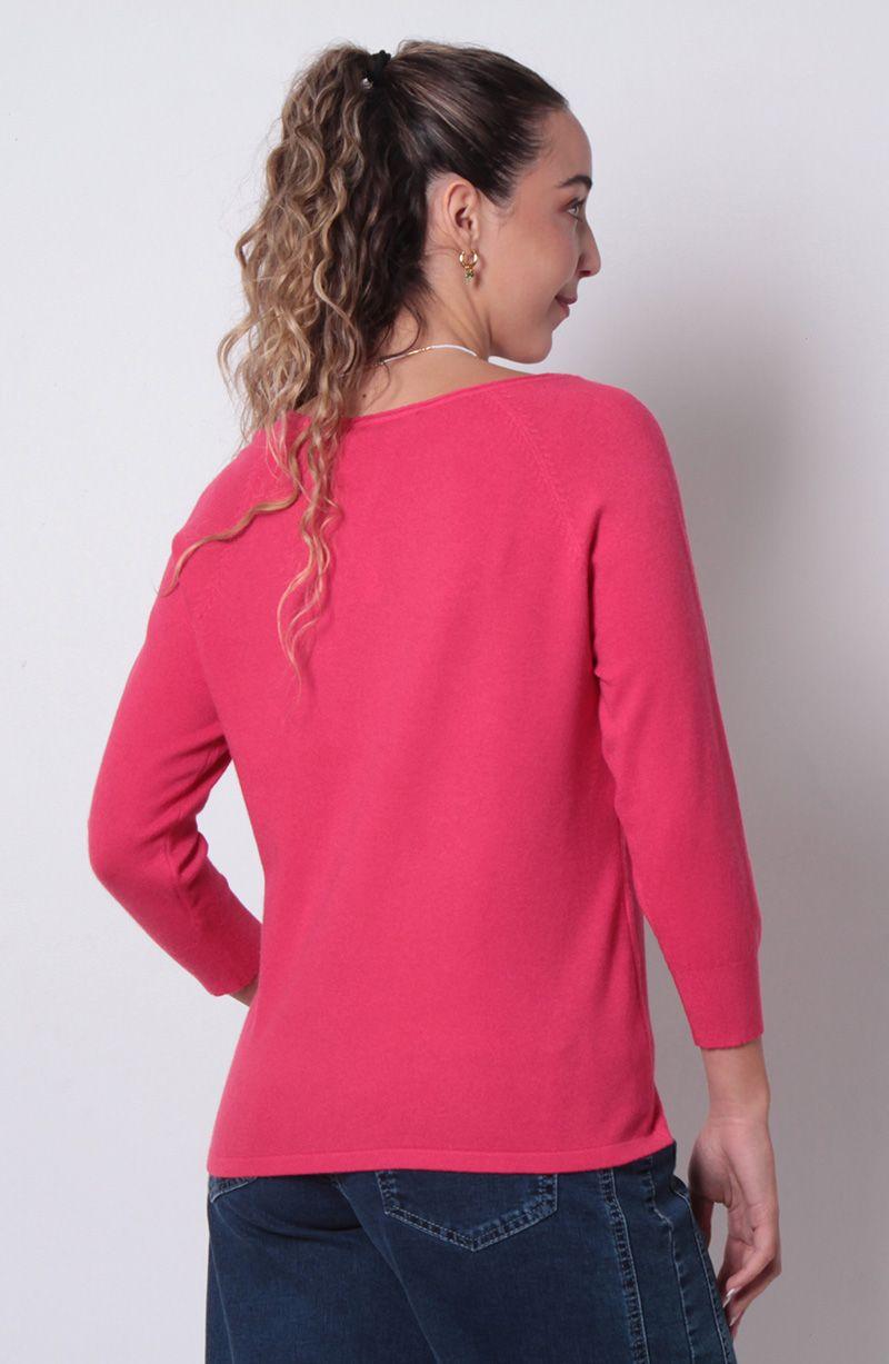 Sweater Manga 3/4 Escote Bote-1