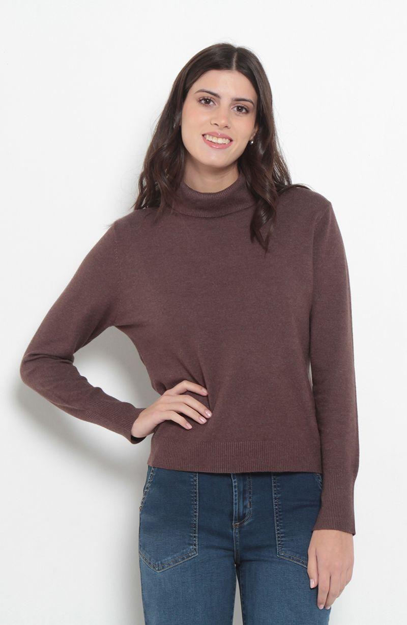 Sweater Manga Larga   Cuello Alto-0
