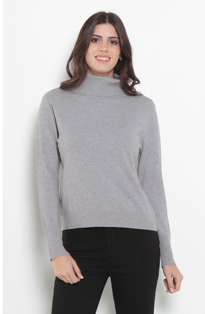 Sweater Manga Larga   Cuello Alto-0