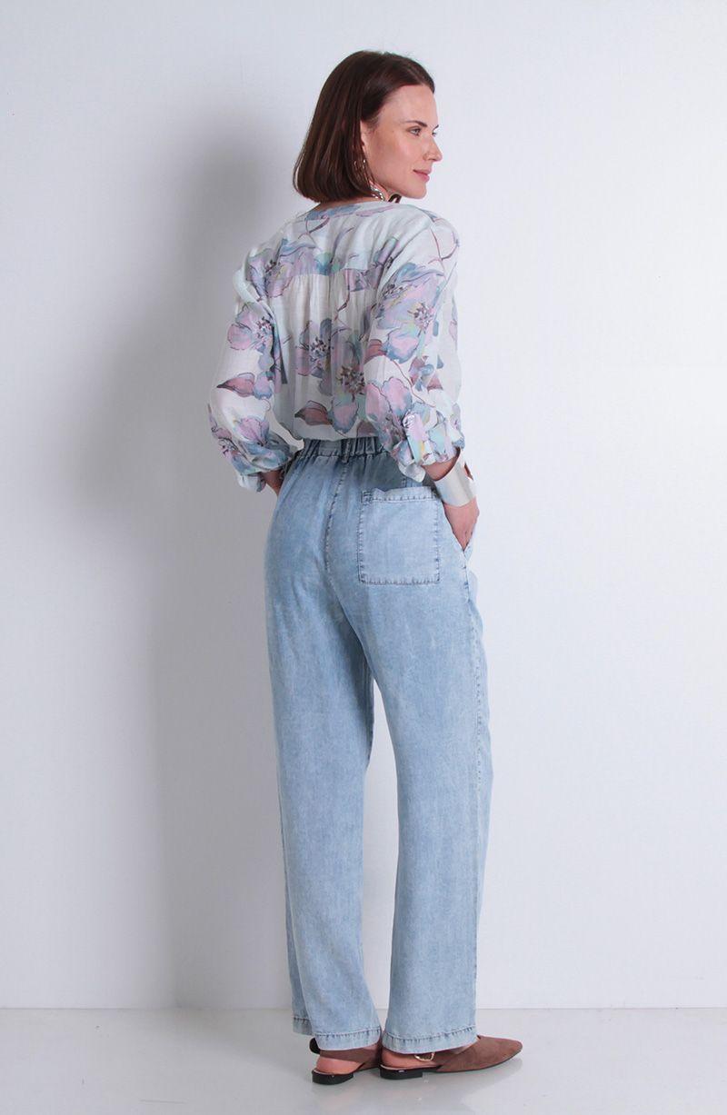Pantalon Tencel Wide Leg Tiro Alto Pretina Basica 1 Boton-6