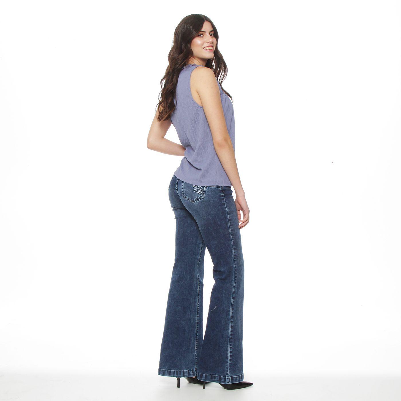 Blusa Sin Manga  Solido Escote Con Botones-5