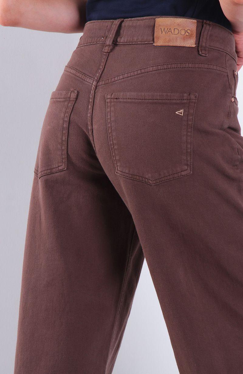 Jeans Wide Leg Tiro Alto  Pretina Basica 1 Boton-1