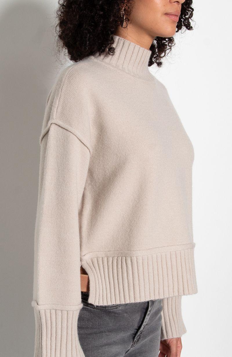 Sweater Manga   Larga Cuello Alto-7
