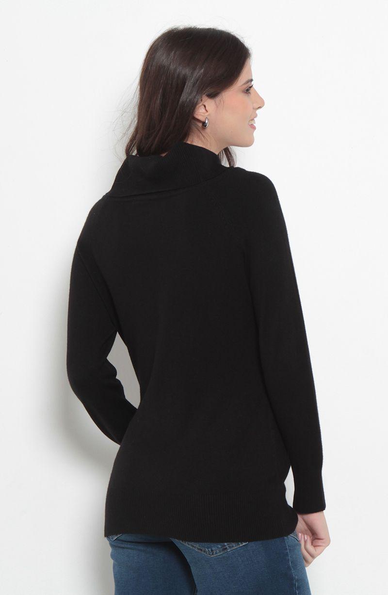 Sweater Manga   Larga Cuello Alto-2