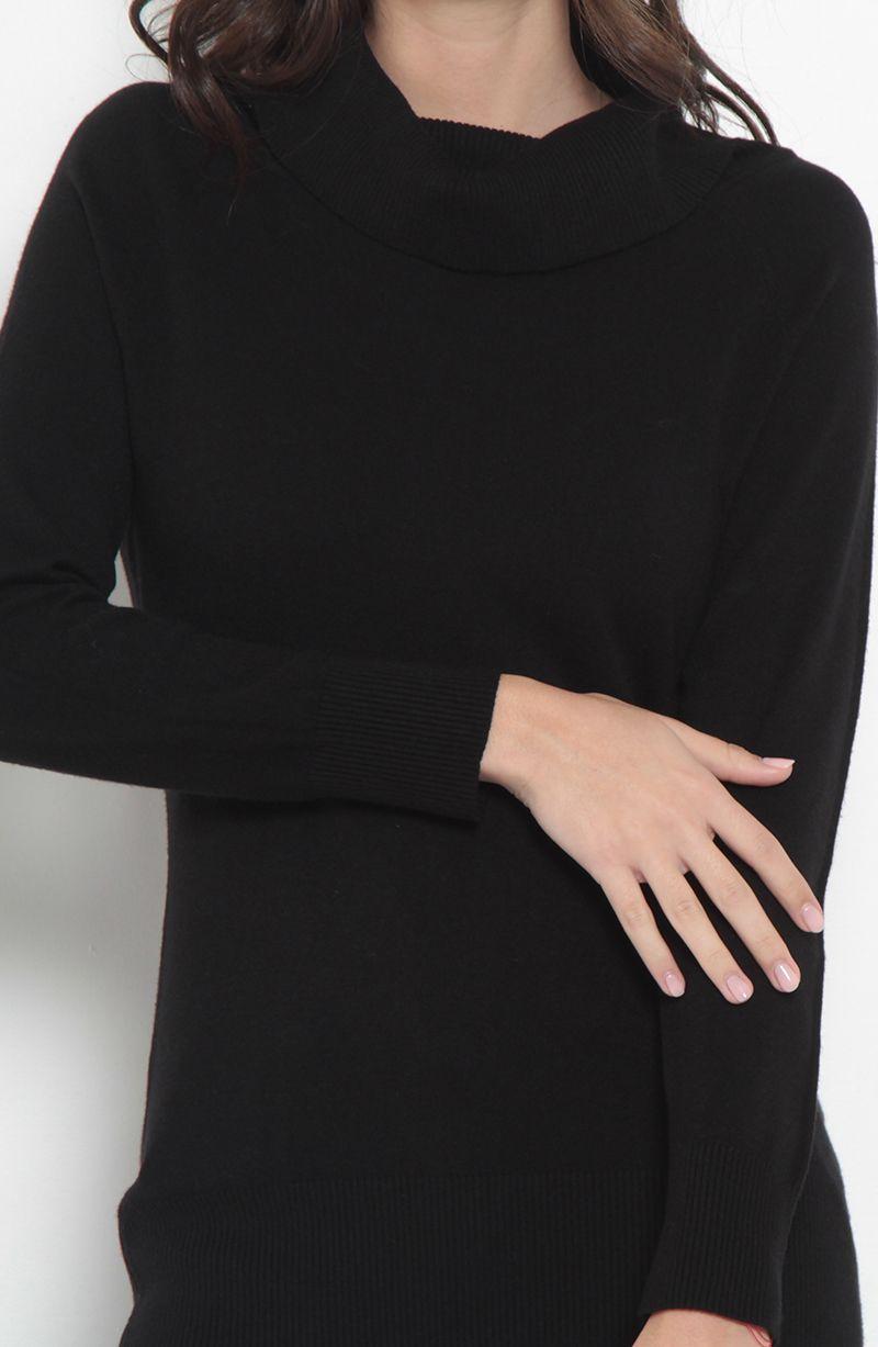 Sweater Manga   Larga Cuello Alto-4