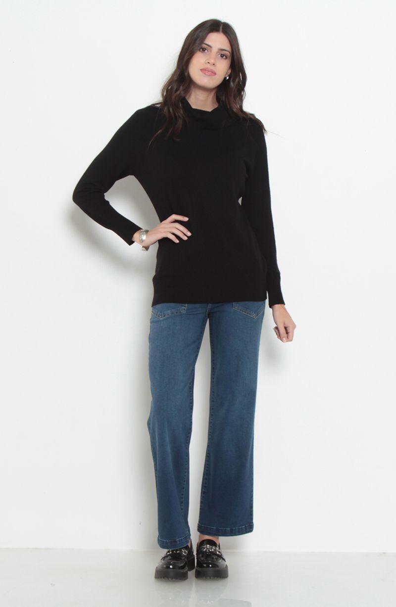 Sweater Manga   Larga Cuello Alto-6