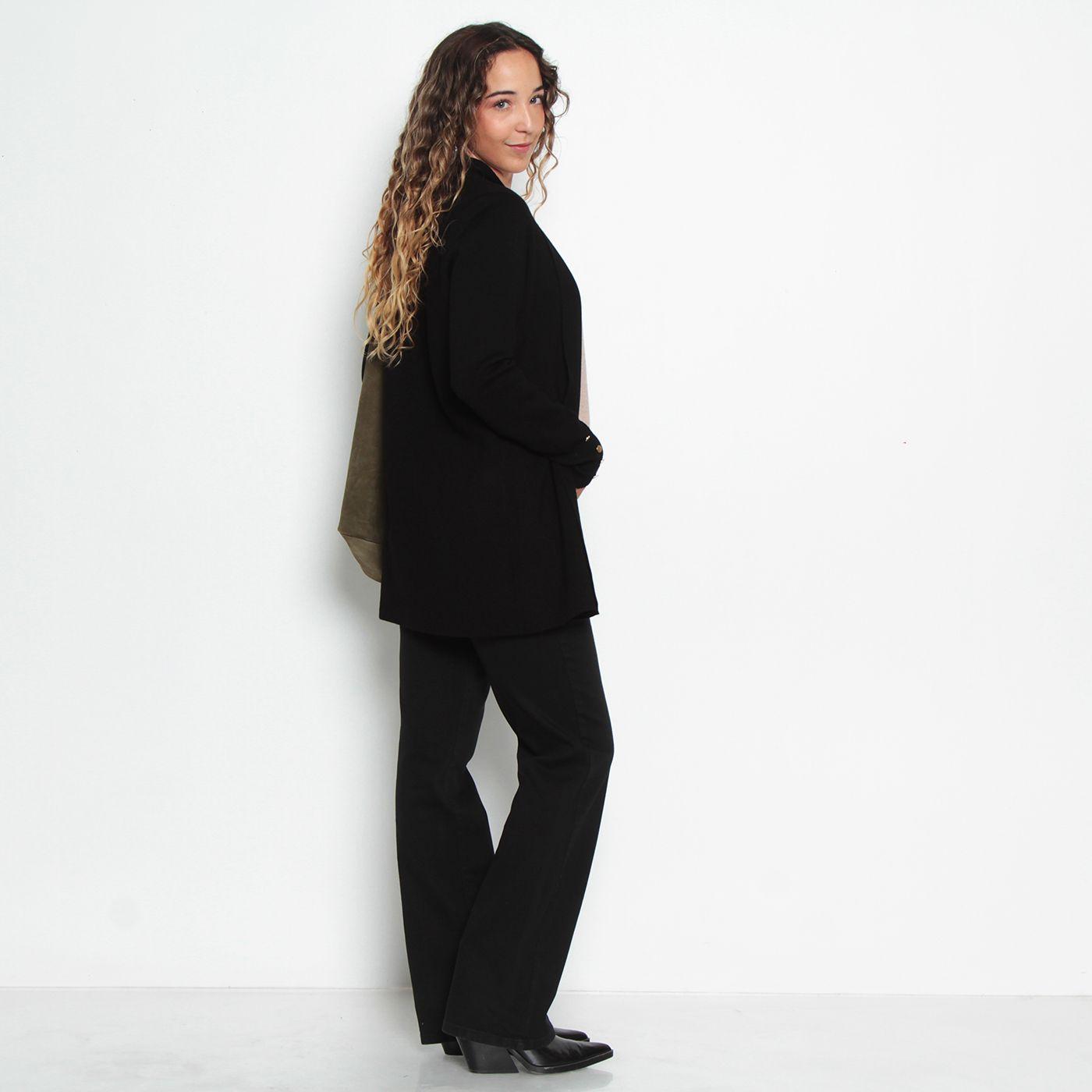 Chaleco Manga Larga  Con   Botones En Los Punos-6