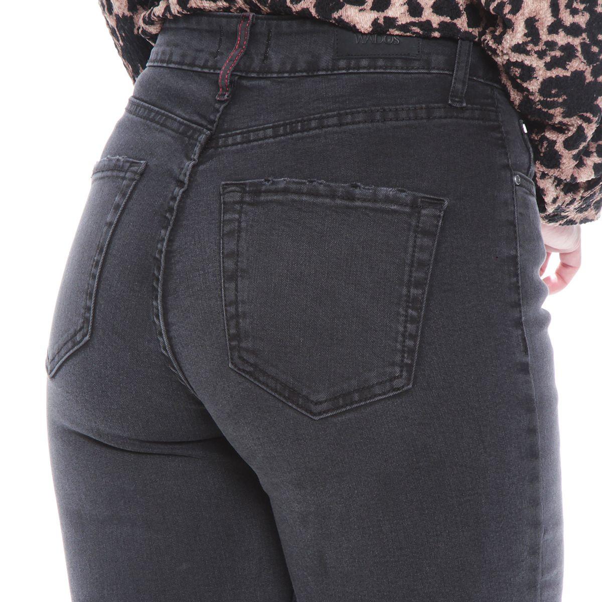 Jeans Recto Tiro Alto Pretina 1 Boton Abertura En Basta-6