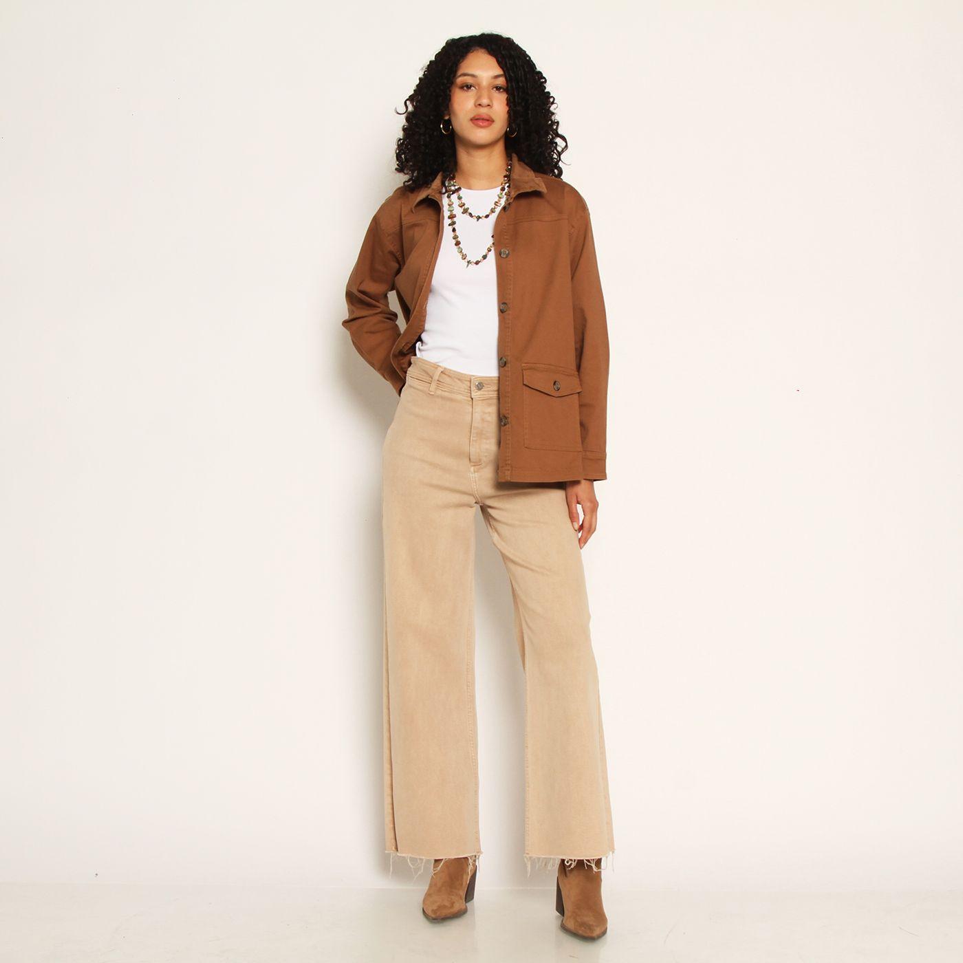 Chaqueta Manga Larga Gabardina Con Bolsillos Y Cuello-7