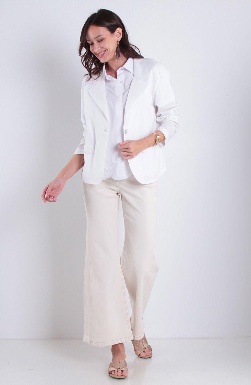 Blazer Manga Larga  Embroidery Con Bolsillo-6