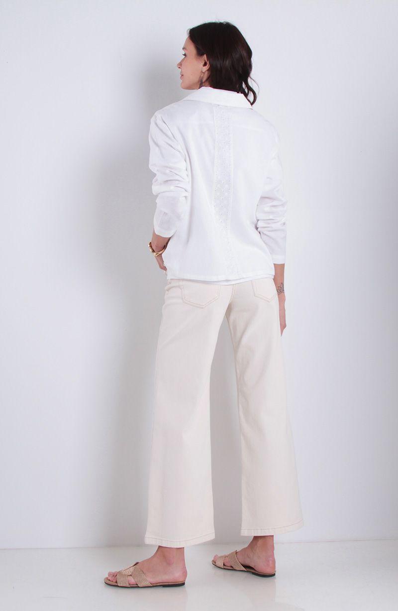 Blazer Manga Larga  Embroidery Con Bolsillo-8