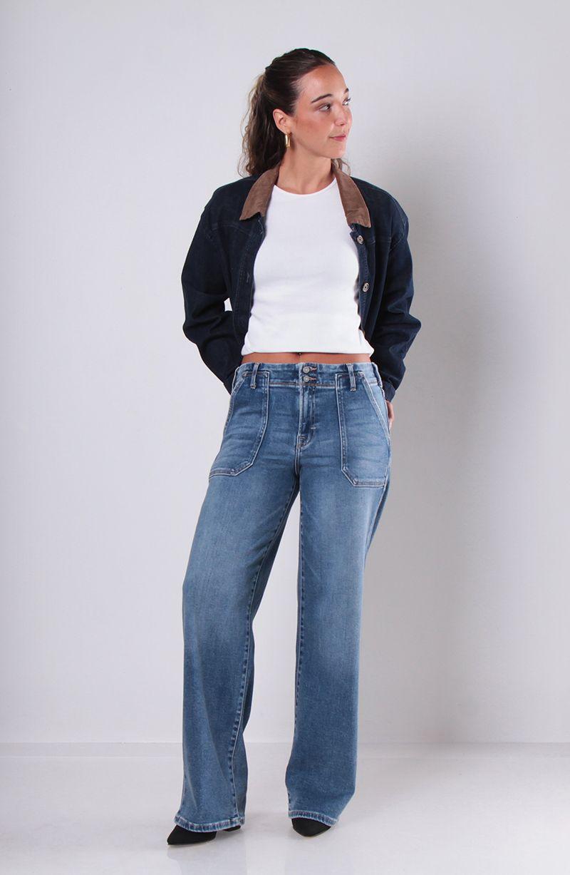 Jeans Recto Tiro Alto Pretina Media 2   Botones-5