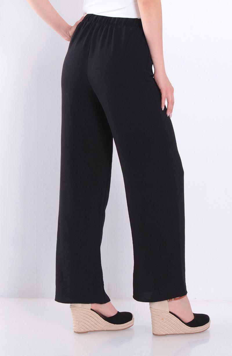 Pantalon Wide Leg Tiro Alto Pretina Elasticada-5