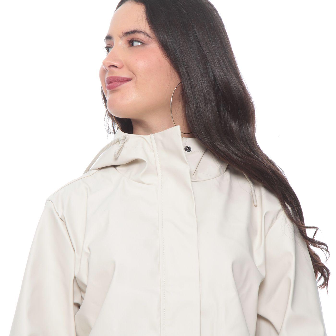 Chaqueta Manga Larga Solida Con Capucha Y Bolsillo-2